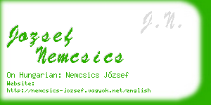 jozsef nemcsics business card